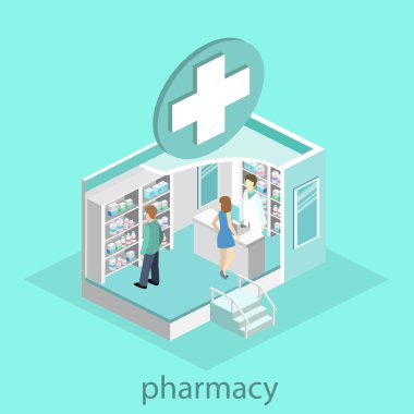 Eczane izometrik iç