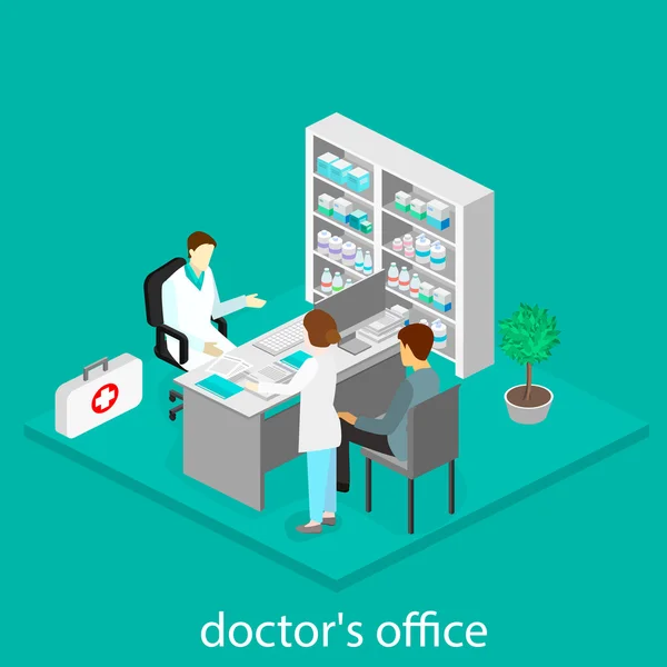 Consulta médica. interior — Vector de stock