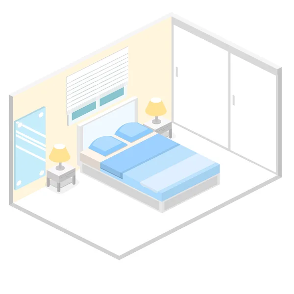 Diseño moderno dormitorio — Vector de stock