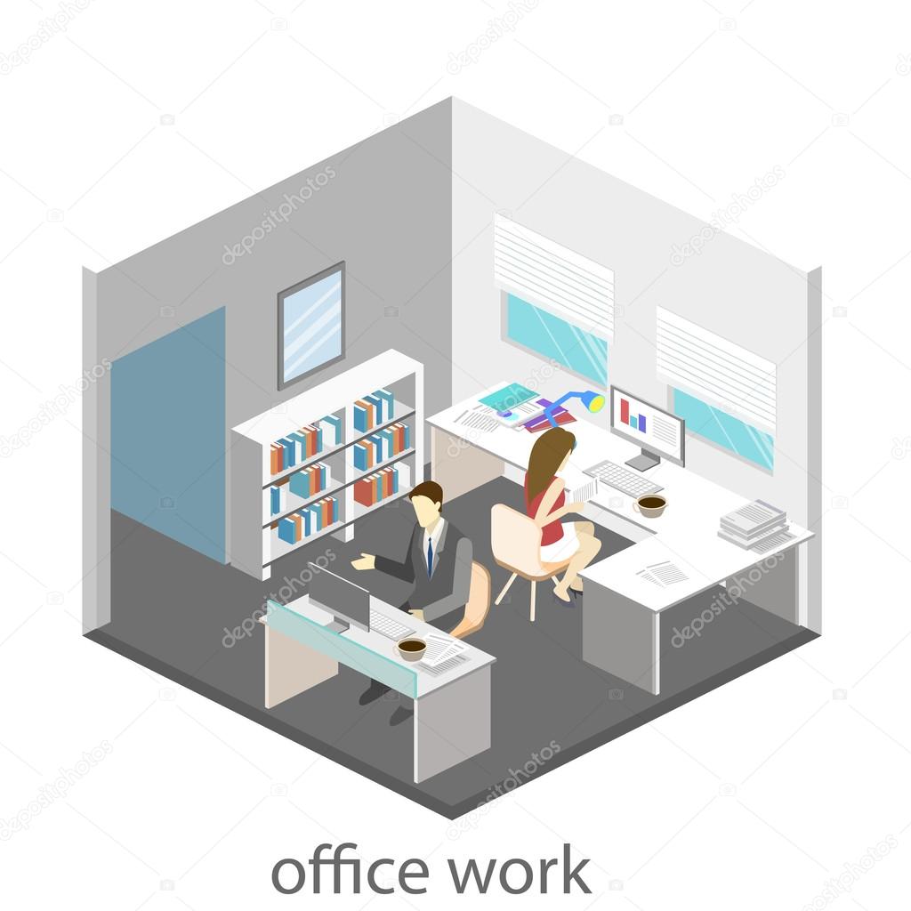 office floor interior departments 