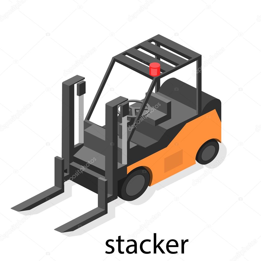 Isometric stackers icon.