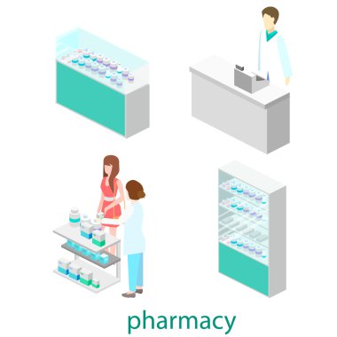 Eczane izometrik iç