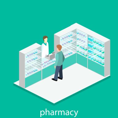 Eczane izometrik iç