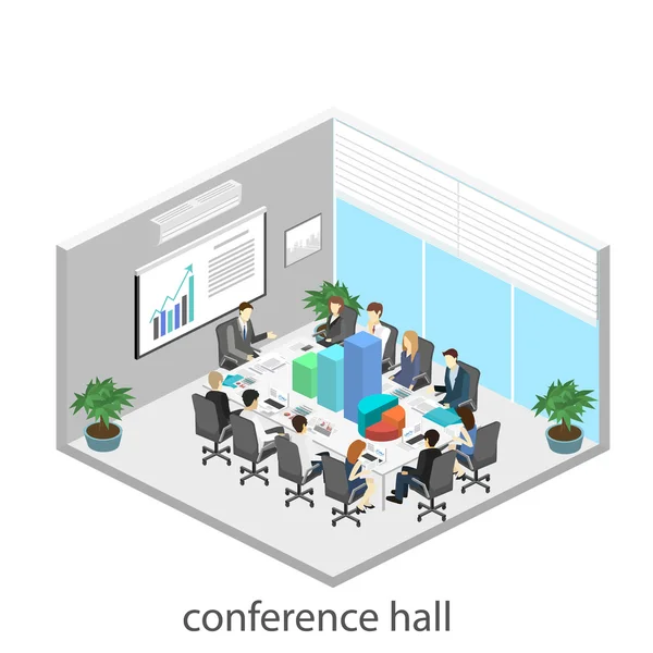 Spotkanie biznesowe prezentacji w biurze — Wektor stockowy