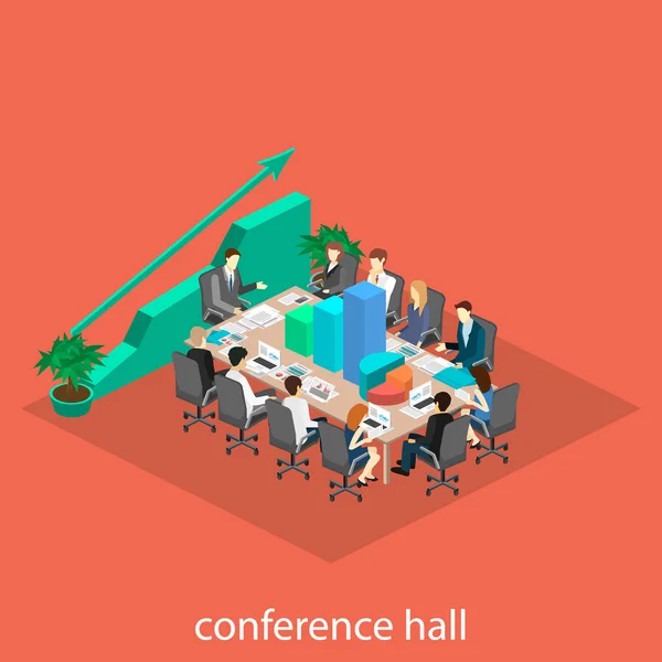 Obchodní prezentace setkání v kanceláři — Stockový vektor