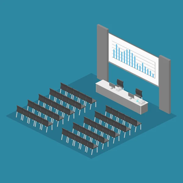 Reunión de presentación de negocios en sala de conferencias — Archivo Imágenes Vectoriales