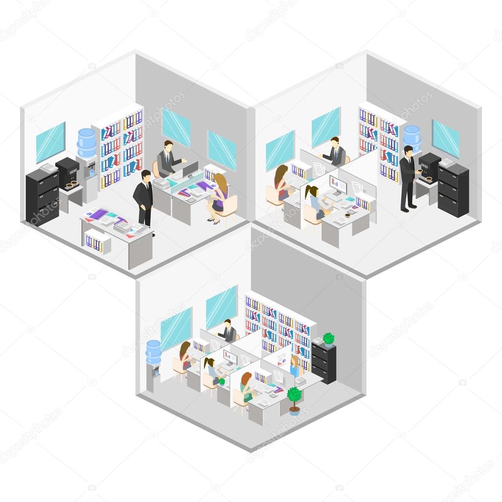 office floor interior departments