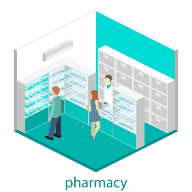 Eczane izometrik iç