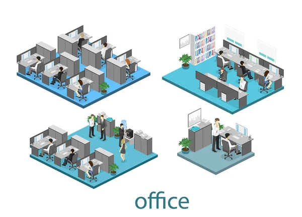 Büroetage Innenabteilungen — Stockvektor