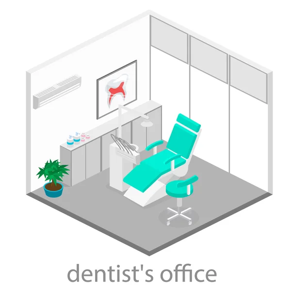 Odontologia isométrica . —  Vetores de Stock