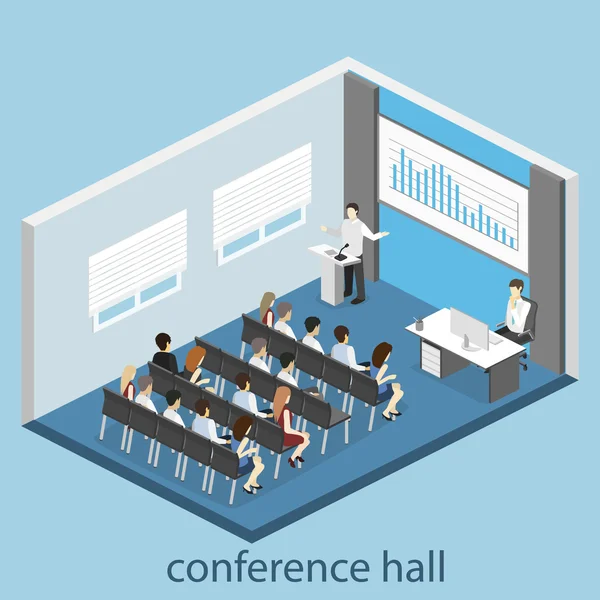 Бизнес-презентация в конференц-зале — стоковый вектор