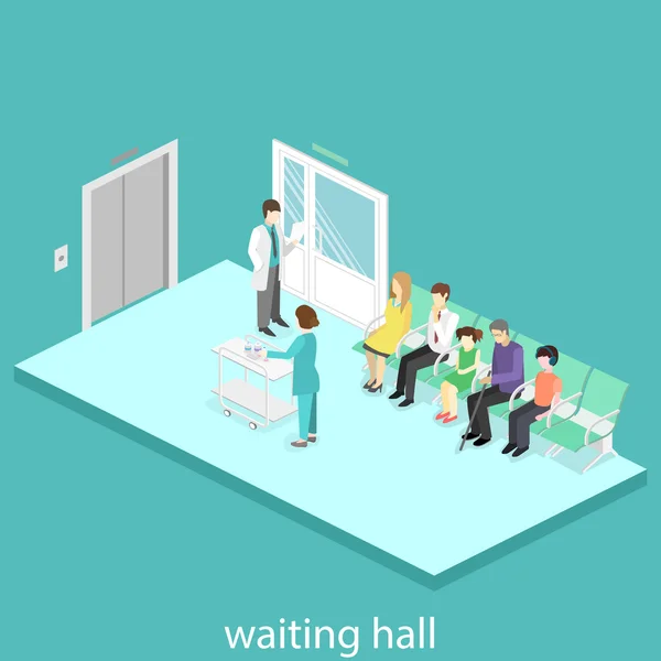 Waiting room at the hospital. — Stock Vector