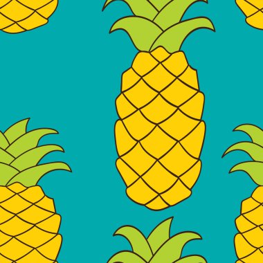 Dikişsiz desen ananas.