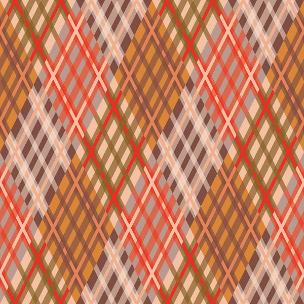 Naadloze tartan patroon. Diagonaal. Val palet. — Stockvector