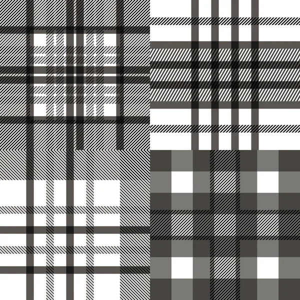 Set di modelli tartan senza soluzione di continuità — Vettoriale Stock