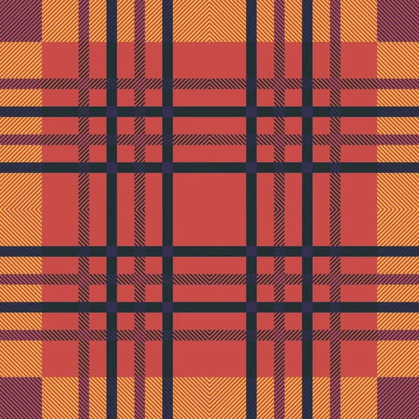 Geruite naadloze tartan patroon. Twill textuur. — Stockvector