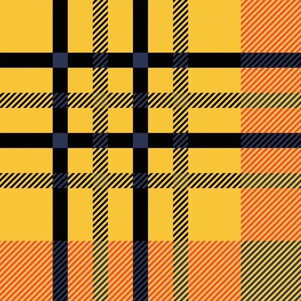 Instellen van naadloze Britse tartan patroon. Geruite bruin, rood en geel palet tartan patroon. Herhaalde twill textuur voor web, print, fashion Fabric, textiel design, achtergrond voor uitnodigingskaart vector — Stockvector