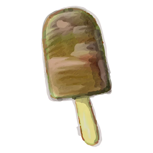 Ilustração vetorial de sorvete isolada em fundo branco — Vetor de Stock