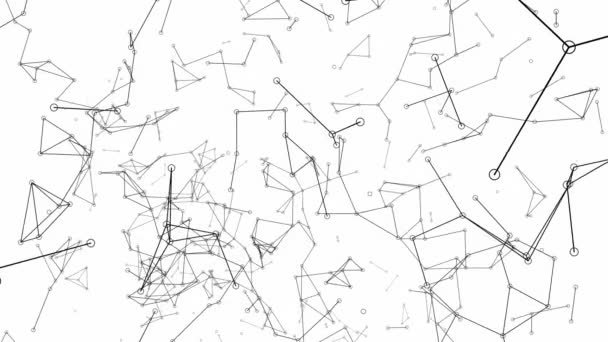 Blanco y negro abstracto poligonal BG . — Vídeo de stock