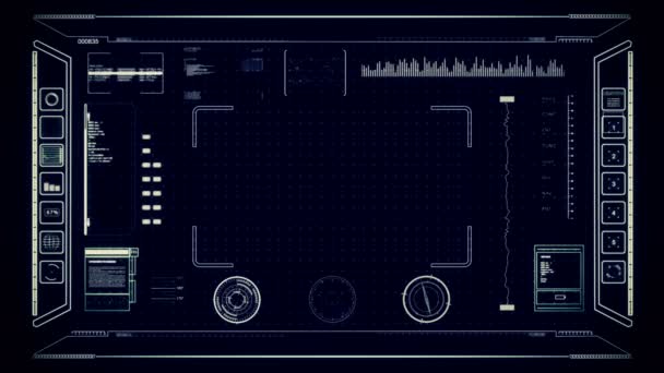 Visualizzazione Hud data FRAME con Alpha — Video Stock