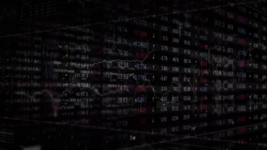 Borsa Çizelgeleri. İş ve Pazarlama. luma ve Alpha Channel için kara arkaplan..