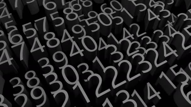 Numbers.Looping abstract animation.Screensaver. — Stock Video