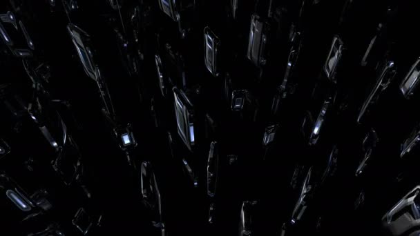 Циклічна анімація Sci Fi. Абстрактний безшовний 3D технологічний фон . — стокове відео