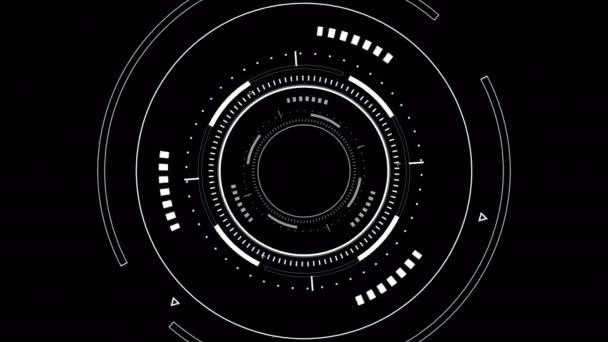 Looping Cirlce HUD Elemente Animation.Tunnel — Stockvideo