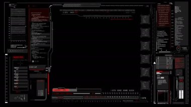 HUD gelecekteki teknolojik şablon. Kullanıcı arayüzü. Viewfinder çerçeve.