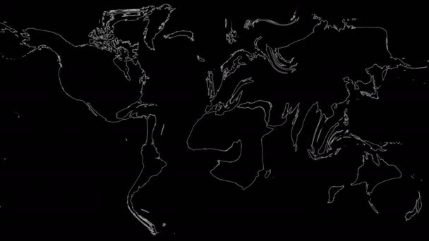 Resumen Mapa de pronóstico del tiempo Mapa de pronóstico del tiempo fronteras. — Vídeo de stock