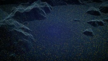 Soyut Döngüleme Teknolojik Çizgileri, Çizgiler Animasyon. Tripler Fütürist HUD arka plan. Creensaver. Mavi