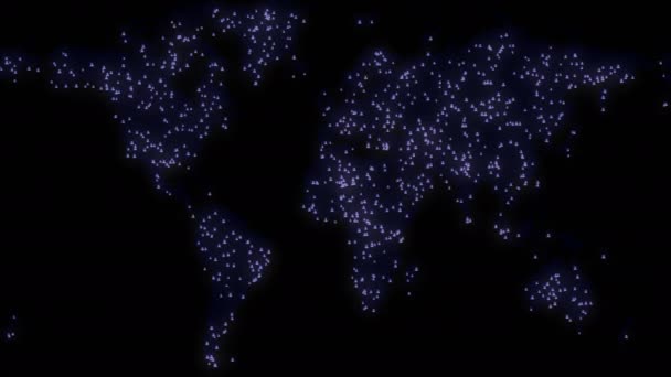 PNG Alpha.Looping people create world map.Type 1 — стокове відео