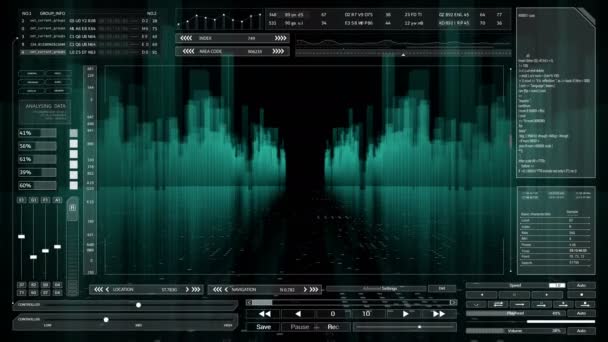 HUD interface de usuário tecnológica. — Vídeo de Stock