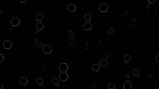 Looping hexagon 2D vorm animatie.Naadloos geanimeerde vormen. — Stockvideo