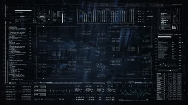 HUD technologischer Science-Fiction-Hintergrund. — Stockvideo