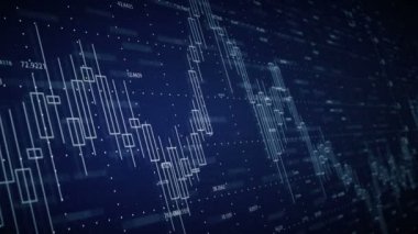 Borsa. Grafik ve diyagram. Borsa HUD 'de şamdan çizelgesi..