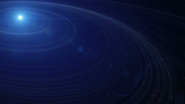 Saturn Fi kosmiczne futurystyczne tło HUD technologiczne.Saturny okrągłe, eliptyczne pierścienie. — Wideo stockowe