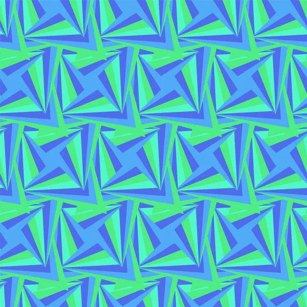 Zökkenőmentes sokszögű kék és zöld minta. Geometrikus, absztrakt háttér. Alkalmas a textil-, szövet- és csomagolás — Stock Vector