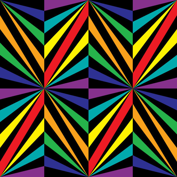 Бесшовный радужный полигональный узор. Геометрический абстрактный фон
