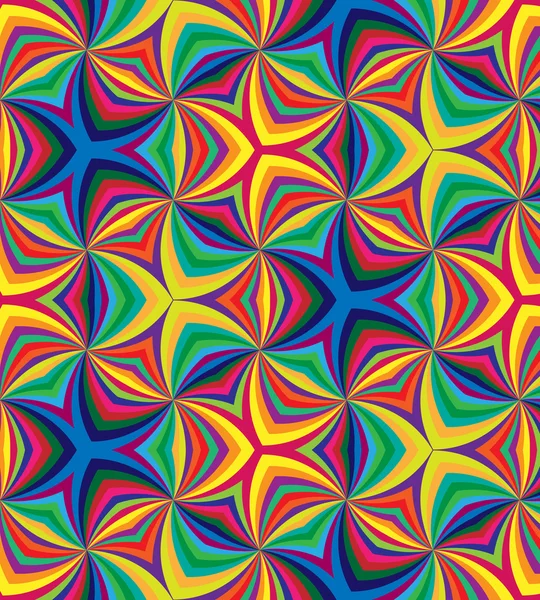 Sömlös Rainbow spiraler. Geometriska mönster. Lämplig för textil, tyg och förpackningar — Stock vektor