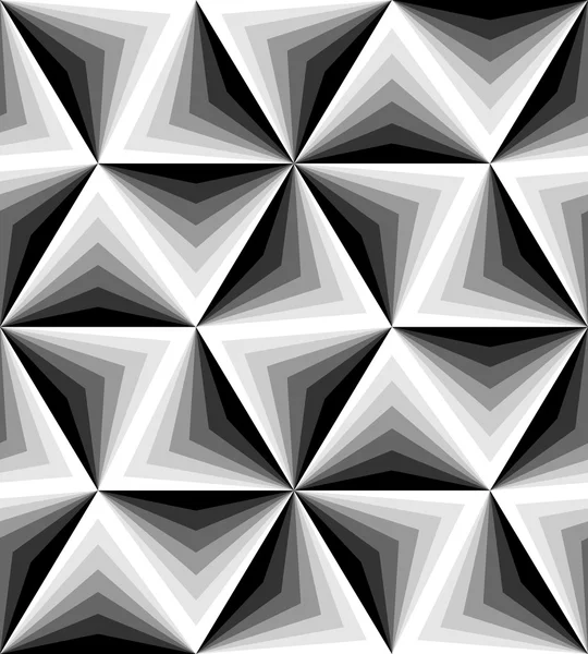 Naadloze veelhoekige zwart-wit patroon. Geometrisch abstracte achtergrond. Geschikt voor textiel, de stof en de verpakking — Stockvector