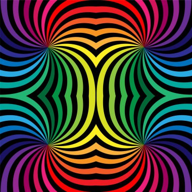 Sorunsuz gökkuşağı spiraller. Geometrik desen. Tekstil, kumaş ve ambalaj için uygun