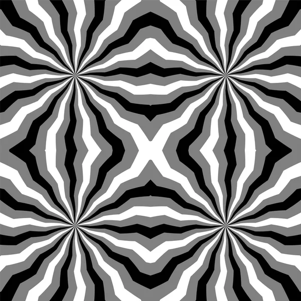 Varrat nélküli sokszögű fekete-fehér csíkos mintázat. Geometrikus, absztrakt háttér. Alkalmas a textil-, szövet- és csomagolás — Stock Vector