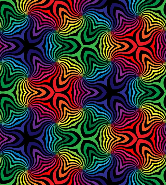 Безшовні чорні та барвисті завитки Pattern.Geometric Абстрактний фон. Підходить для текстилю, тканини та упаковки — стоковий вектор