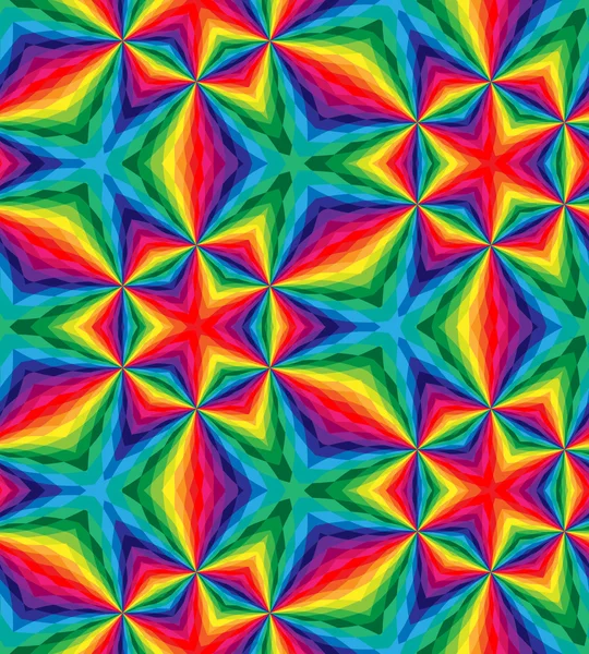 Бесшовный многоугольный узор. Геометрический фон радуги. Подходит для текстиля, ткани и упаковки — стоковый вектор