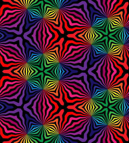 Бесшовный многоугольный узор. Геометрический фон радуги. Подходит для текстиля, ткани и упаковки
