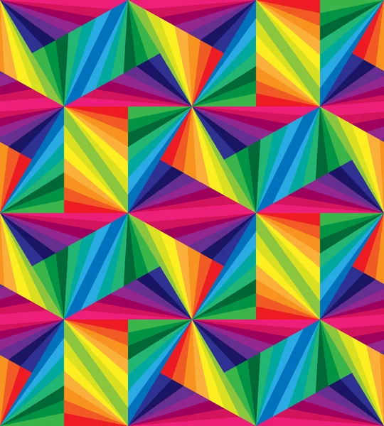 Zökkenőmentes Rainbow Stripes. Sokszögű minta. Rainbow geometriai absztrakt háttér. Alkalmas textil-, szövet-és csomagolási — Stock Vector