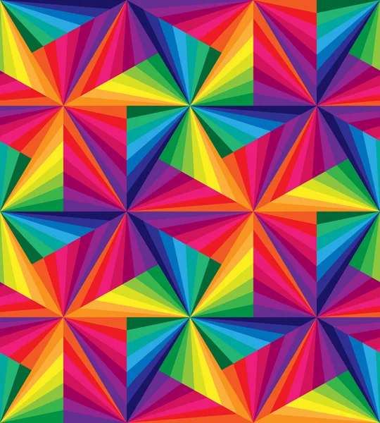 Nahtlose Regenbogenstreifen. polygonales Muster. Regenbogen geometrischen abstrakten Hintergrund. geeignet für Textilien, Gewebe und Verpackungen — Stockvektor