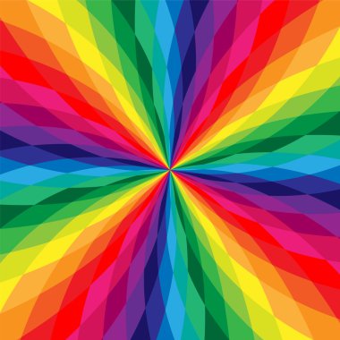 Yanardöner Poligonal Çizgiler Merkezde Kesişir. Renkli Poligonal Desen. Gökkuşağı Geometrik Soyut Arka Plan. Tekstil, kumaş, ambalaj ve web tasarımı için uygundur.