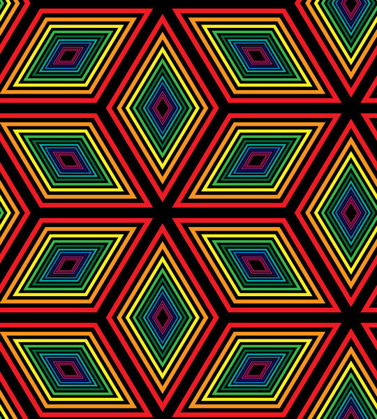 Бесшовный цветной и черный ромб. Многоугольный геометрический абстрактный фон. Подходит для текстиля, ткани, упаковки и веб-дизайна
.